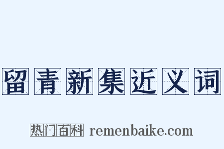 留青新集近义词是什么意思的图片